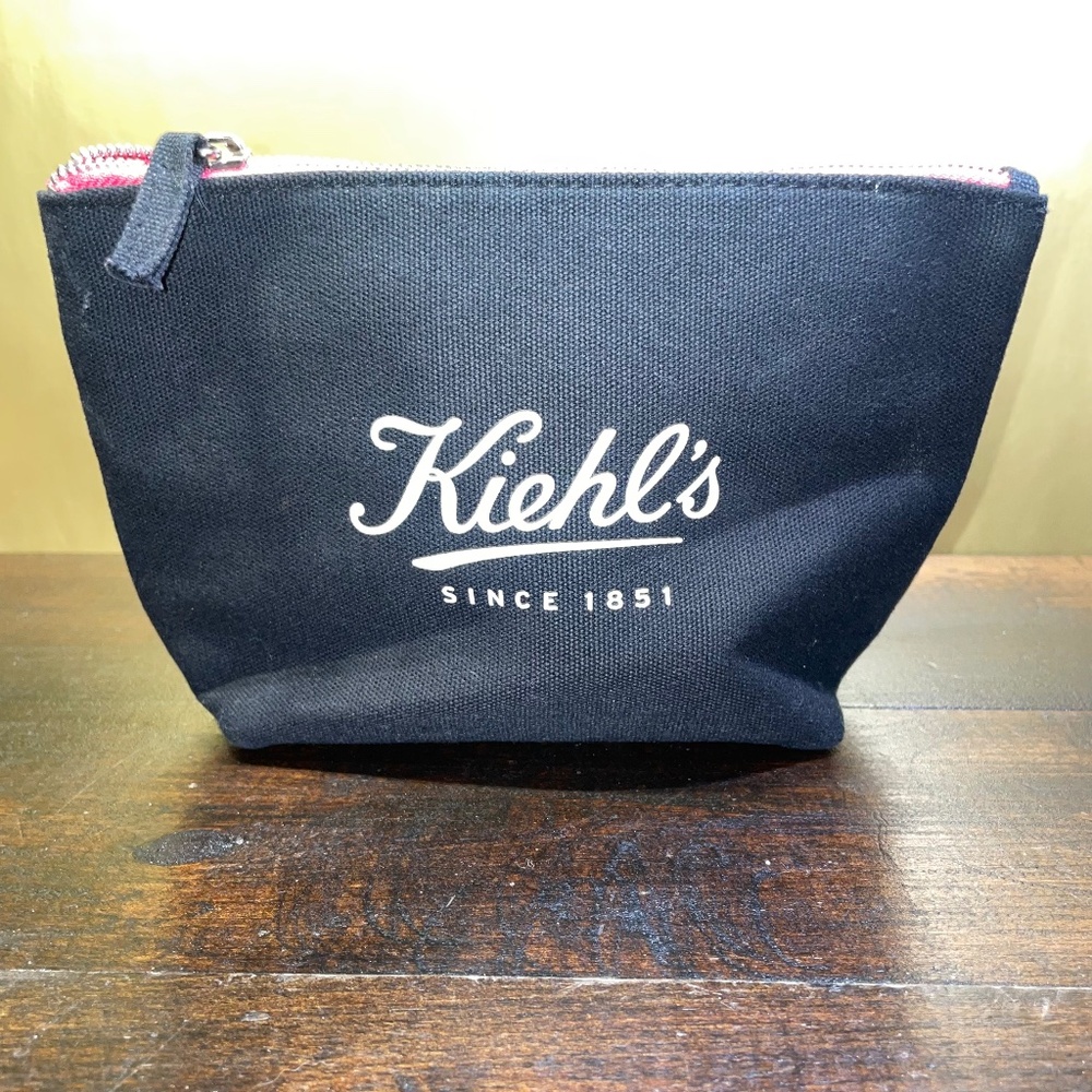 Kiehl's Limited Edition Makeup Bag Black Pink